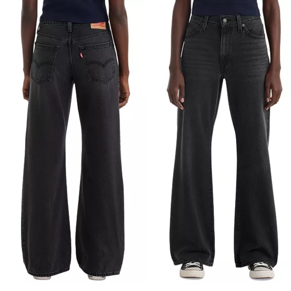 Levi's Black Flare & Wide Leg Jeans